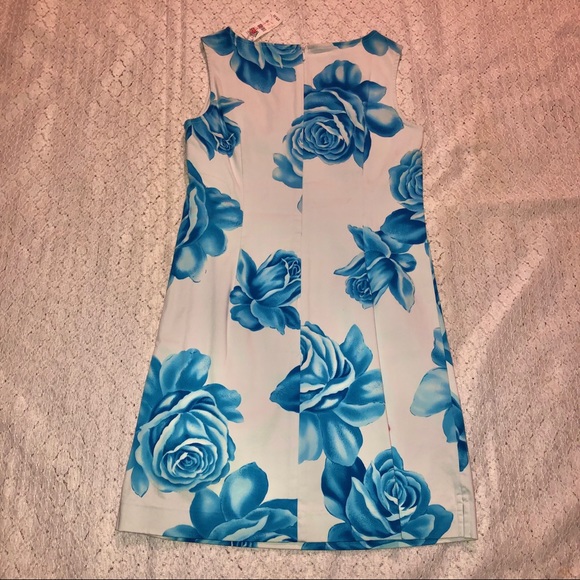 NWT Talbots Kids Girls Size 10 White Blue Dress - Picture 5 of 8